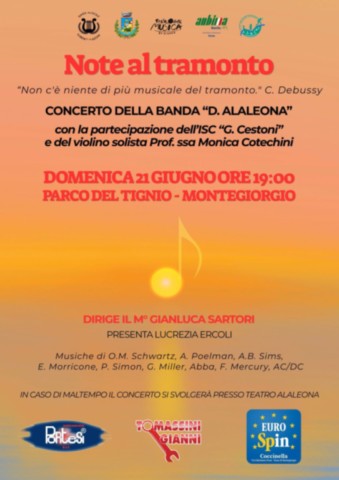 manifesto concerto al tramonto